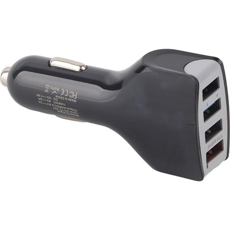 Chargeur de voiture rapide QC 3.0, chargeur multifonction USB à 4 ports pour téléphone de voiture (1/5)