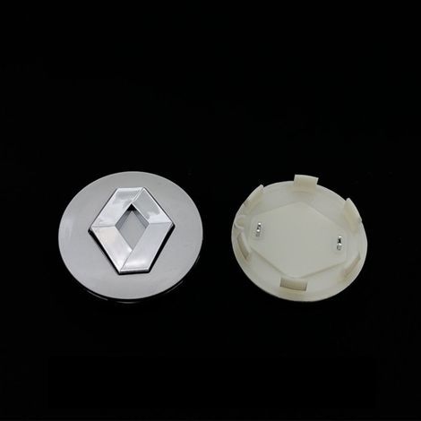 57-mm-Radnabenkappe für Renault – Universelle Felgenmitte, 4-teiliges Set, praktisches und langlebiges Autozubehör – Silbernes ABS