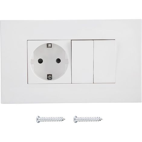 Decdeal Einzelstecker-Wandadapter mit Doppelschalter (GB-Stecker) (1/5)