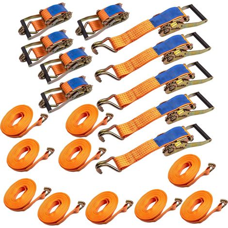 10 x Spanngurte 5t 10m 2500 daN 5000 daN kg Zurrgurte LKW Anhänger 5 to 10 Mete (1/5)