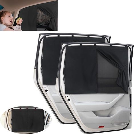 Parasol magnético para coche (2 piezas), Protección solar, 71 x 47 cm, Parasoles magnéticos para coche, Parasol de doble capa, Con 10 imanes (1/5)