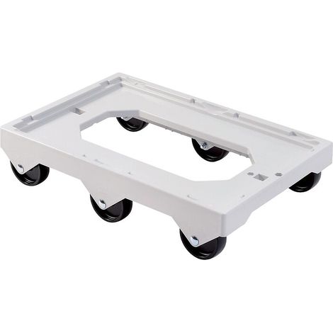 Socle 6 roues pour bacs gerbables 6 roues hauteur 135 mm pour bacs 600 x 400 ou 400 x 300 - GILAC
