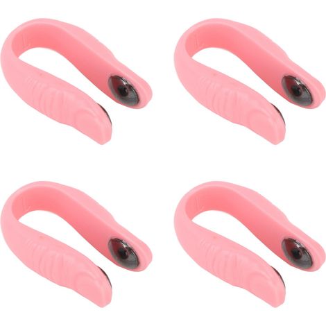 Lot de 4 pinces magnétiques d'acupression pour les points de pression des mains, réduction du stress, soulagement des maux de tête et des migraines (rose). (1/5)