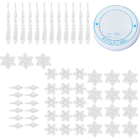 Pendentif Neige Acrylique pour Décoration de Sapin de Noël (1/5)