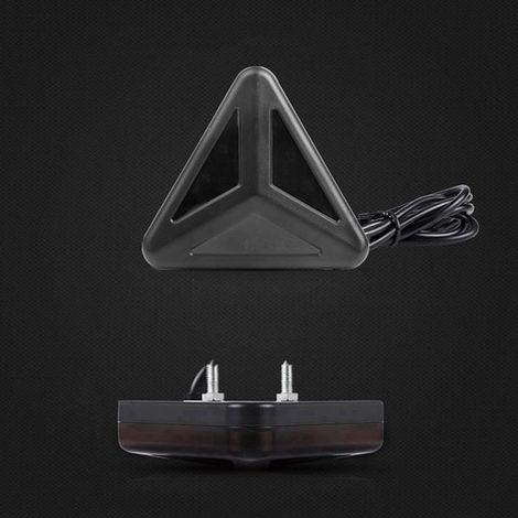 New triangular navigation taillight, bicycle light, mountain bike light, LED taillight, night riding anti-rear-end collision equipment (1/4)