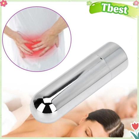 Tbest machine de massage corporel Vibromasseur portatif de massage de corps de electromenager appareil Bouton noir argenté