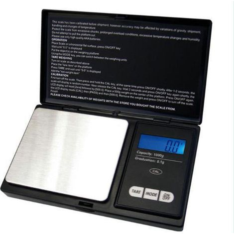 Balance de Précision, 500g/0.01g, Balance de Cuisine, Balance de Precision 0.01g, Balance de Poche avec Écran LCD, Petite Balance de Bijoux, avec Fonction de Tare, Acier Inoxydable (500g) (1/4)