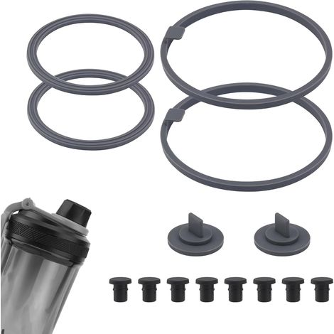 Replacement Gaskets for 24oz Electric Protein Shaker with 8 Non Slip Stoppers Silicone Leak Proof Spout Lid Seal Gasket BPA Free 14pcs (1/5)