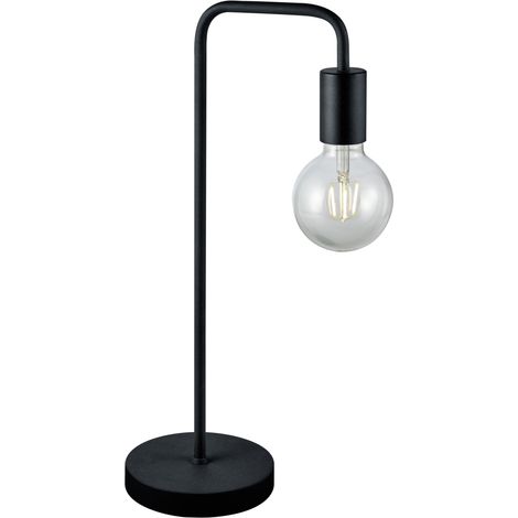 Sobremesa Minimal Negro Diallo Portalámparas E27 Trio Lighting