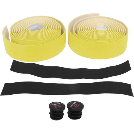 BOLANY Rutschfestes, saugfähiges und wasserdichtes Fahrradlenkerband, leicht zu reinigen, gelbes Schneeflockenmuster (1/5)