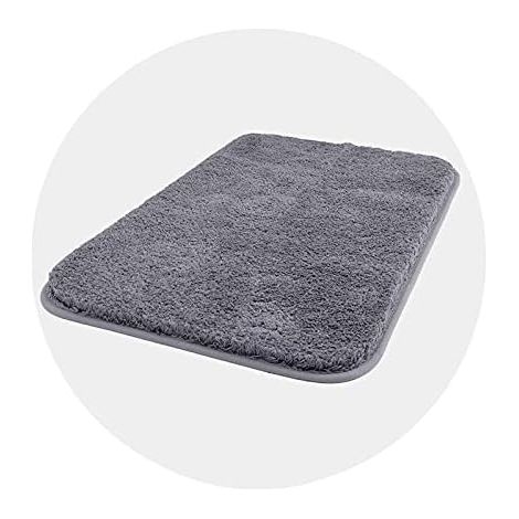 CSPARKV Non-slip Bath Mat Water Absorbent Bathroom Mat Plush Microfiber Bathroom Mat (1/4)