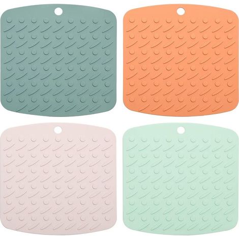 Dessous de plat en silicone, maniques en silicone pour plats chauds (1/5)