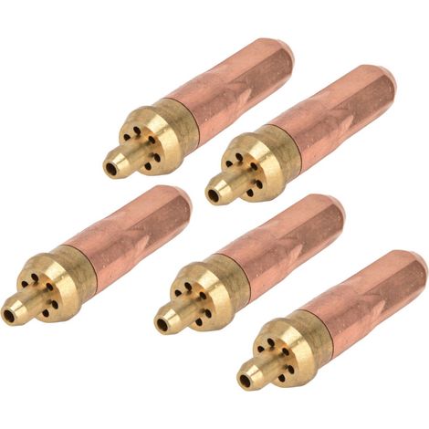 Jeu de 5 buses de coupe propane oxygène, embouts de chalumeau G01-300 n°1, pièces consommables de remplacement pour torche de soudage. (1/5)