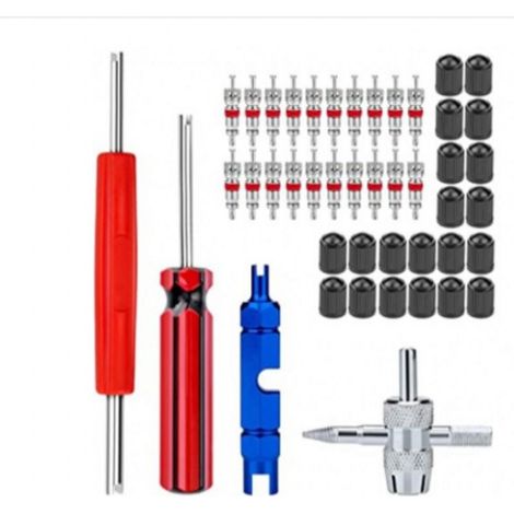44pcs Valve Core Remover Repair Tool Kit Double and Single Head Valve Core Remover Replacement Bike Motorcycle (1/5)