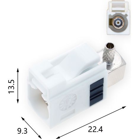 FAKRA short-body female shell type B extended male to female 174-wire vehicle GPS connector signal extension (1/4)