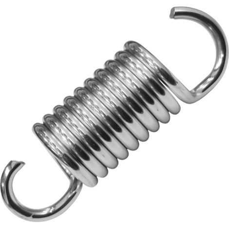 Ressorts de rechange - Lot de 6 - Acier inoxydable - Mécanisme double crochet 10 tours - Pour fauteuil et canapé - 5,1 cm argenté (1/5)