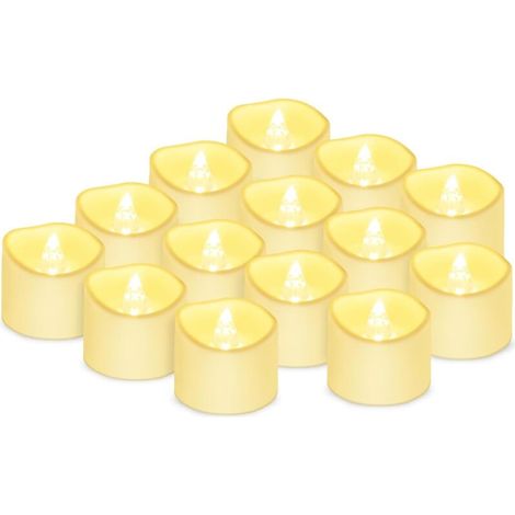 Bougies LED Flamme Vacillante Lumière, Chandelles clignotantes lampe, Bougies électriques Bougies de noël, Arbre de noël, pâques(24 pièces dans la boîte)