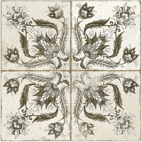 Carrelage Vintage Noir Leptis 45x45x0,95 cm Camoria - Sol et mur intérieur (vendu par carton de 1 m²) - RO'MA CARRELAGE