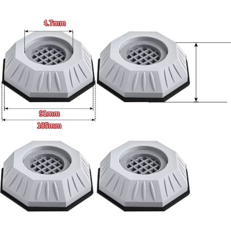 4Pcs AméLiorer Patins Anti Vibration,Tapis Machine à Laver Anti Vibration,Tampons A Pied Machine A Laver,Tapis De Machine à Laver à RéDuction De Bruit,Convient Aux Lave-Linge Et SèChe-Linge (1/4)
