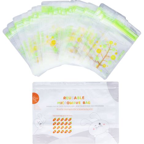 72pcs Sachets de Conservation Lait Maternel 240ml Double Zip Étanche Sacs de Stockage avec Sac Micro-ondes (1/5)