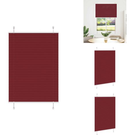 Plissee Bordeauxrot 100x100 cm Stoffbreite 99,4 cm Polyester - Plissee - Plissees - Faltrollo - Jalousie (1/5)