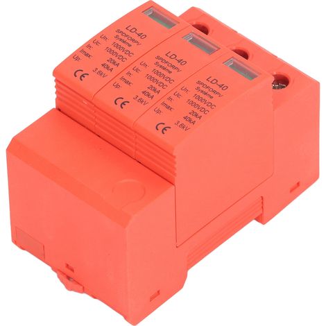 Parafoudre triphasé pour photovoltaïque, 20 à 40 kA, 1000 V CC. (1/5)