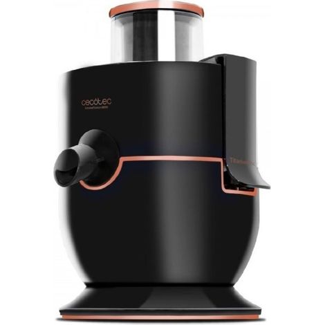 Cecotec – Extracteur de jus 1000W – Disque titane – Vitesse 19000 tr/min – Goulotte 65 mm pour fruits entiers – Design noir élégant (1/7)
