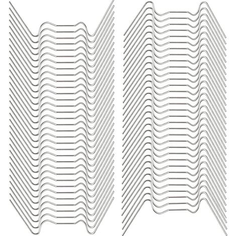 Lot de 75 clips en fil W, acier inoxydable, fixation vitres, serre jardin, résistance intempéries (1/5)