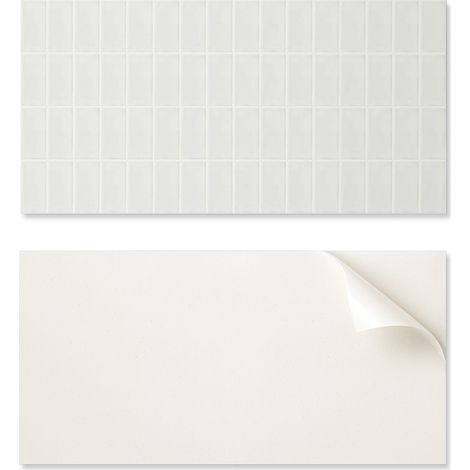 Paquete de baldosas autoadhesivas de PVC, mosaico rectangular simple de 10x40x20 cm.