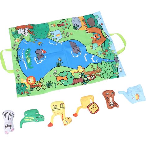 Jeu sensoriel d'apprentissage des couleurs et des animaux, tapis de jeu, jouet d'éveil pour enfants de 1 à 3 ans (1/5)