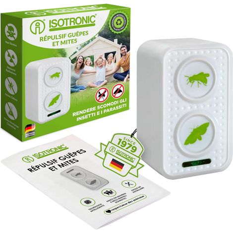 Répulsif Anti-guêpes et Mites - Protection Naturelle par ultrasons à fréquence alternée - Couverture Efficace jusqu'à 50 m² - Idéal Contre Les Insectes nuisibles - Pack de 1 unité (1/5)