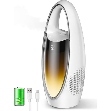 Ventilateur de table sans rotor avec brume, batterie 4000 mAh (1/5)