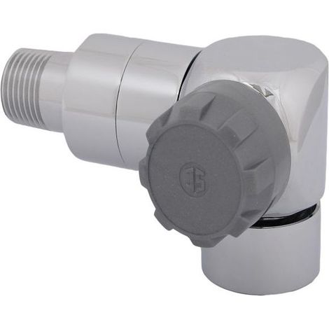 JS THERMOSTATVENTIL WINKELECKFORM ANSCHL.RE, DN15, 1/2", POL.VERCHROMT