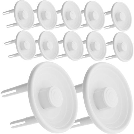 Protège-prise à appuyer blanc lot de 20 sécurité bébé compatible prise Type F (1/5)