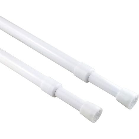 Lot de 2 tringles à rideaux extensibles 30-50 cm – Sans perçage – Pour cuisine, salle de bain et fenêtre de chambre (1/5)