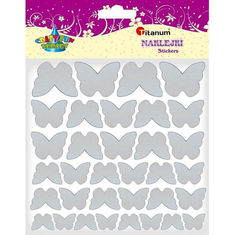 Adesivi in tessuto a forma di farfalle, assortimento 34 pezzi