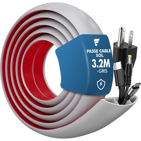 3.2m Passe Câble Sol, Goulotte Passe Cable Sol Flexible (1/5)