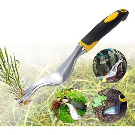 Outil de Suppression de Pissenlit de désherbeur à Main, extracteur de Mauvaises Herbes Manuel de Jardin Extracteur de Mauvaises Herbes Pliable Extracteur Rapide et économisant du Travail-Fei Yu (1/4)