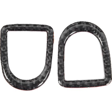 2 pièces Fibre de Carbone Bouton de Verrouillage Portière Auto Cadre Garniture pour Ford Mustang 2009-2013 (1/5)