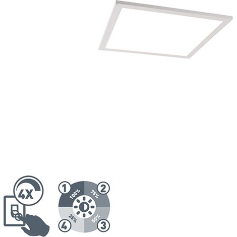 Modernes LED-Panel weiß 40 cm inkl. LED 4-stufig dimmbar - Liv