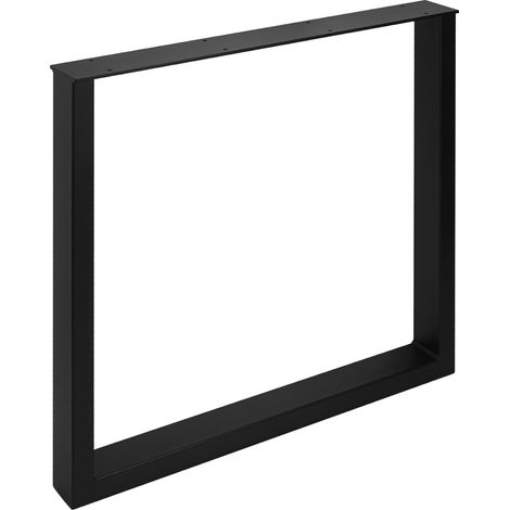 Tischgestell TAB Stahl schwarz matt Profil 80 x 40 mm (Höhe: 720 mm / Tiefe: 800 mm)