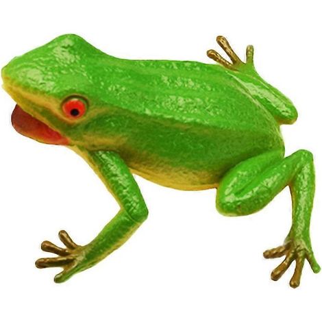 Grenouille réaliste avec cri réaliste, jet d'eau interactif, modèle animal amusant et vivant, verte (1/4)