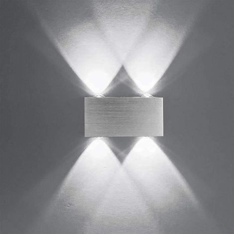 Applique Murale LED Intérieure 4W MINI Lampe Originale Moderne Créatif Éclairage Design Lumiaire Décorative Aluminium Blanc Froid (1/4)