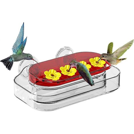 Mangeoires à colibris à ventouses puissantes, mangeoire à colibris en plastique (1/5)