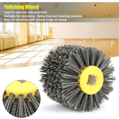 Roue de Polissage Roue de Tréfilage, Fartools Rex 80 Brosse Grit 80 Roue de Tréfilage Abrasive Tambour Roue de Brunissage (1/4)