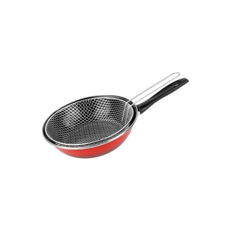 SARTEN FREIDORA MAGEFESA K2 ROJO 26 ACERO ANTIADHERENTE EFECTO PIEDRA TODO TIPO COCINAS APTA