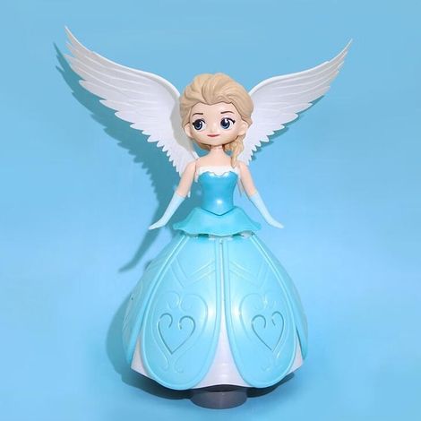 Piste de danse lumineuse tournante pour princesse, jouet de gâteau musical rotatif avec lumière, décoration de fête, bleu (1/4)