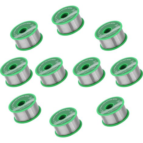 10 stücke Lötzinn 1,0 mm, bleifreies Lötzinn mit Kolophoniumkern 20 g, geeignet für die Reparatur elektronischer und elektrischer Schweißkomponenten und zum Selbermachen
