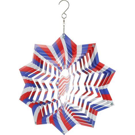 Stereoskopisches 3D-Windspiel aus Edelstahl für Zuhause, Garten, dekorative Metall-Windspiel-Flagge