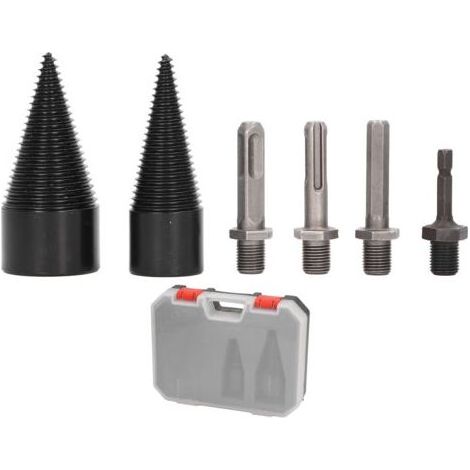 LaBlanc - Abnehmbarer Bohrer für Holzspalter, Holzspalterbohrer, konischer Schraubendreher für tragbare Bohrmaschinen, Stab-Sechskant+Vierkant+Rund (32 mm+42 mm) (1/5)
